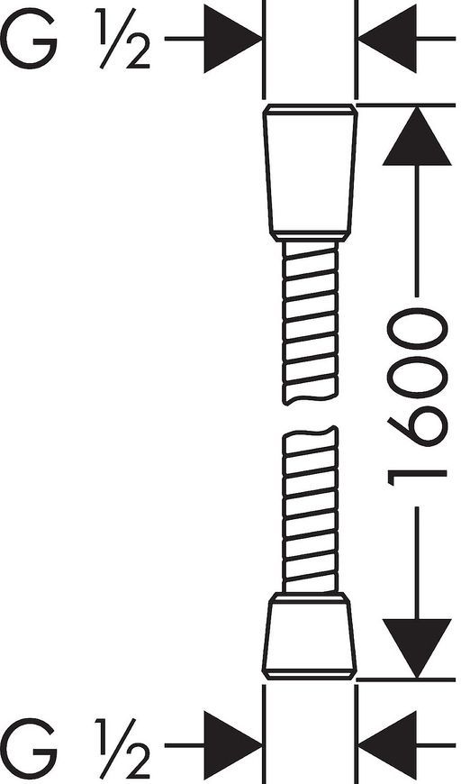 Шланг для душу HANSGROHE Sensoflex металевий 160 см хром 28136000 - 28136000