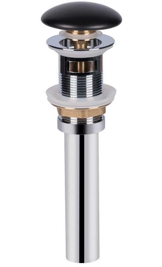 Раковина QTAP Nando LT 595х440х130 Matt black з донним клапаном QT12112173MBMB - QT12112173MBMB
