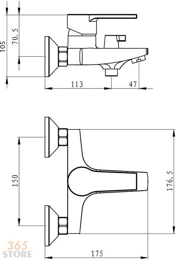 Змішувач для ванни TOUCH-Z Spark 006 NEW - TZSPARK006NEW
