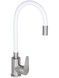 Змішувач для кухні LIDZ Vida 015F3 з гнучким виливом LDVID015F3WHI43357 нікель/білий - LDVID015F3WHI43357 - 1