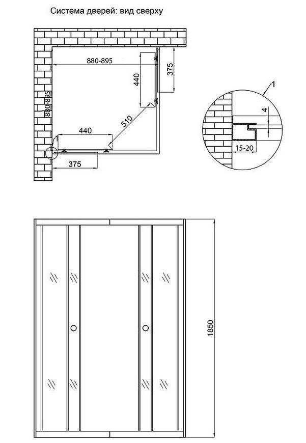 Душевая кабина LIDZ WAWEL 90x90 SC90x90.SAT.LOW.GR, стекло тонированное 4 мм без поддона - LWASC9090SATLOWGR2