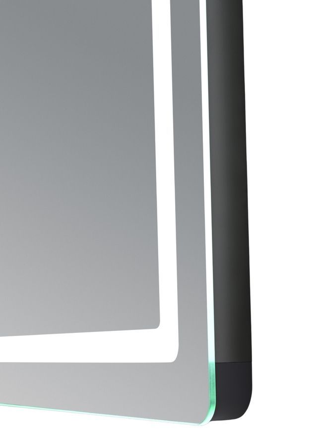 Зеркало настенное прямоугольное Qtap Mideya MI2 600х800 с часами, LED-подсветкой Touch, антизапотеванием, диммером QTMID60080049627