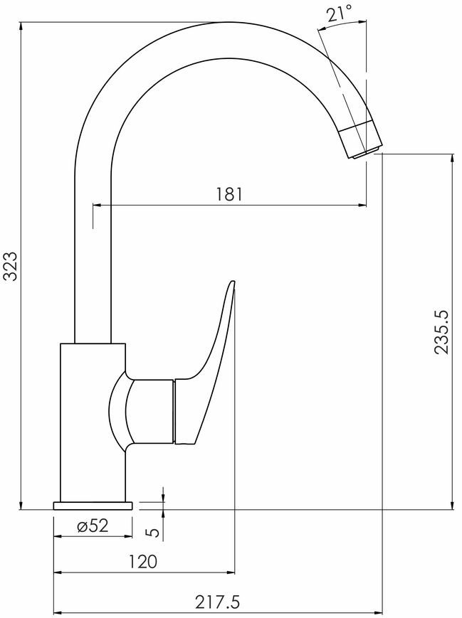 Смеситель для кухни Imprese Perla f03408001CA хром 35 мм - f03408001CA