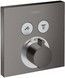 Термостат скрытого монтажа HANSGROHE ShowerSelect на 2 функции Brushed Black Chrome 15763340 черный хром - 15763340 - 1