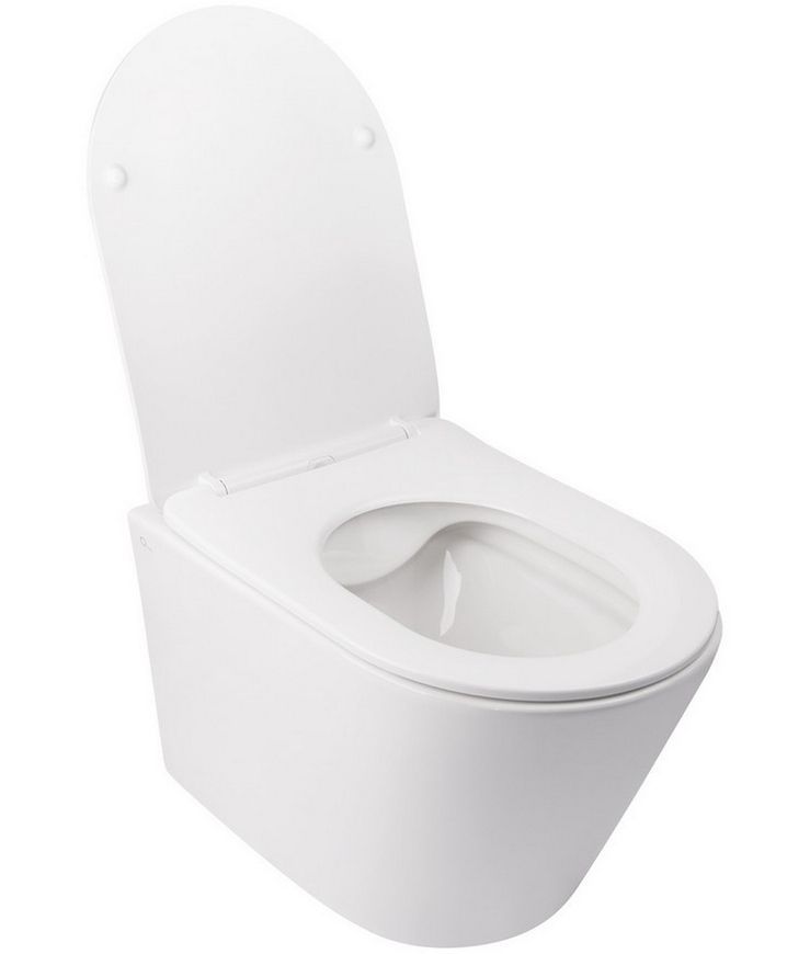 Унітаз підвісний QTAP Swan безобідковий з сидінням Soft-close QT16335178W - QT16335178W