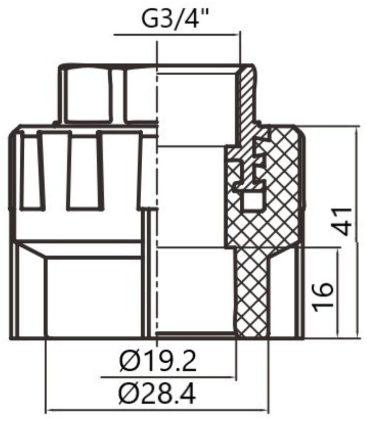 Муфта поліпропіленова PPR Thermo Alliance 20х3/4" ВР DSB202 - DSB202