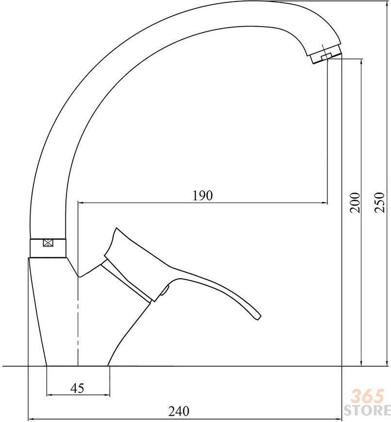 Смеситель для кухонной мойки TOUCH-Z Eris 008F - TZERI008F