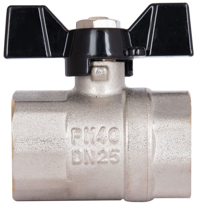 Кран кульовий Thermo Alliance Base 1" ВР прямий, латунь, PN40, метелик SD602W25 - SD602W25