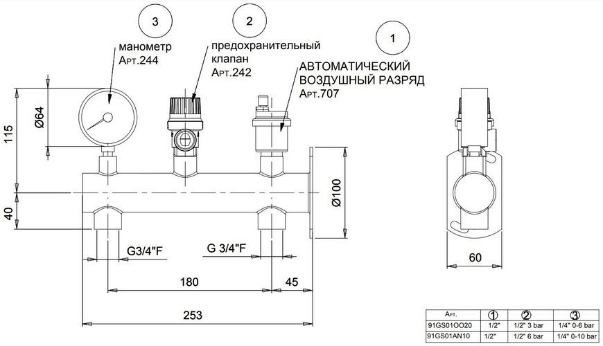 Група безпеки розширювального баку ICMA GS01 - 91GS01OO20