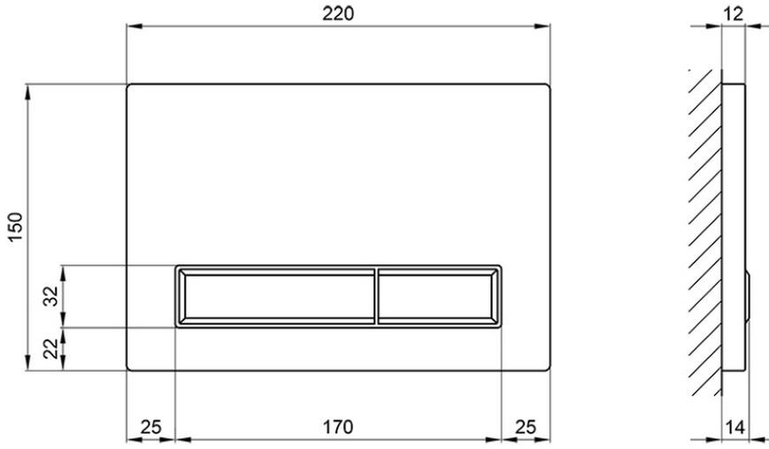 Набор QTAP инсталляция 3 в 1 Nest QT0133M425 с панелью смыва линейной QT0111M08V1384W + унитаз с сиденьем Tern QT1733052ERW - QT1733052ERW0133M425M08V1384W