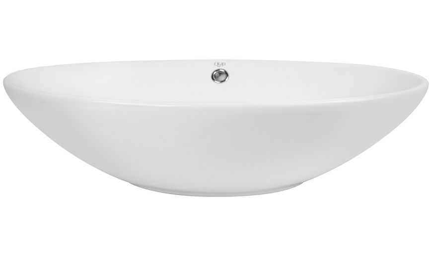 Раковина-чаша QTAP Dove 630х415х150 White з донним клапаном QT06113077W - QT06113077W