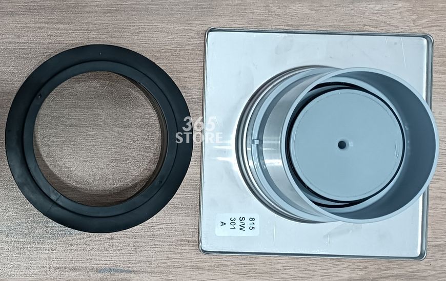 Решітка McALPINE 150х150 з кришкою і сухим затвором MRFGC3SNRFV-110 вихід 110 - MRFGC3SNRV-110