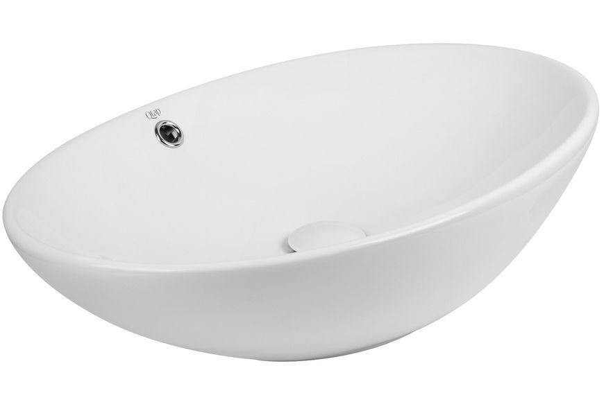 Раковина-чаша QTAP Dove 630х415х150 White з донним клапаном QT06113077W - QT06113077W