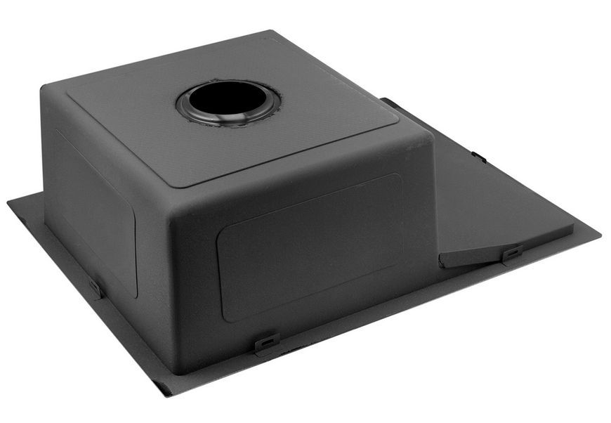 Кухонная мойка Kroner KRP Schwarze 6350RHM PVD 3,0/1,0 черная CV031323 Schwarze-6350RHMPVD - Schwarze-6350RHMPVD