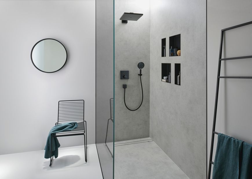 Тримач для душу HANSGROHE Porter E Matt Black 28387670 чорний матовий - 28387670