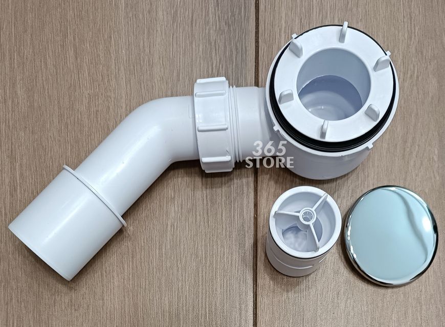 Сифон для душового піддону McALPINE HC252570B висота 65 мм хром чистка зверху - HC252570B