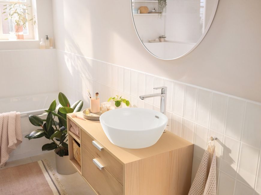 Смеситель для раковины HANSGROHE Rebris S 240 CoolStart хром 72580000 с донным клапаном - 72580000