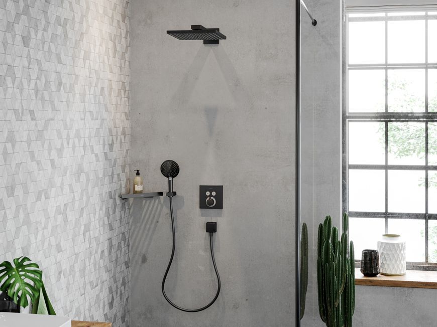 Термостат скрытого монтажа HANSGROHE ShowerSelect на 2 функции Brushed Black Chrome 15763340 черный хром - 15763340