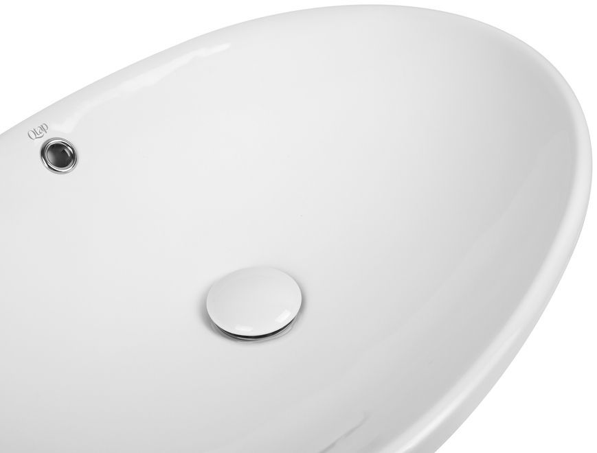 Раковина-чаша QTAP Dove 630х415х150 White з донним клапаном QT06113077W - QT06113077W