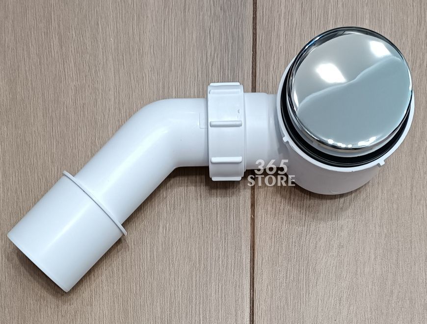 Сифон для душового піддону McALPINE HC252570B висота 65 мм хром чистка зверху - HC252570B