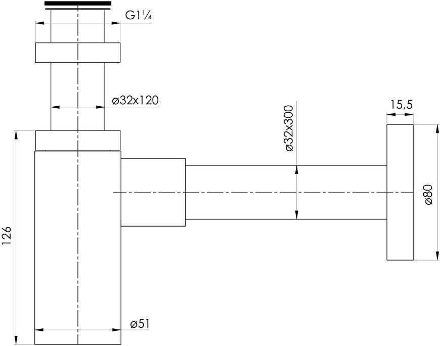 Сифон для умивальника IMPRESE GRAFIKY ZMK041807010 сірий графіт - ZMK041807600