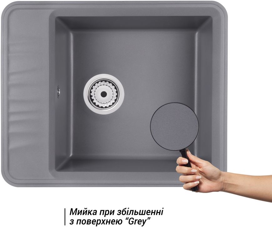 Кухонна мийка QTAP CS 6250 Grey (QT6250GRE471) - QT6250GRE471