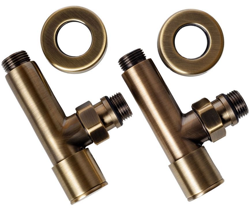 Кран для рушникосушарки кутовий NAVIN антична бронза 1/2"х1/2" подовжений 2 шт 21-530430-5101 - 21-530430-5101
