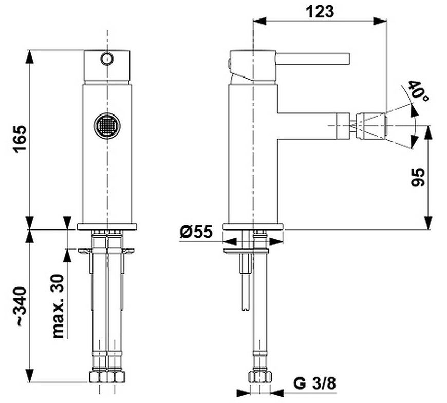 Смеситель для биде KFA ARMATURA MOZA 5037-015-00 - 5037-015-00