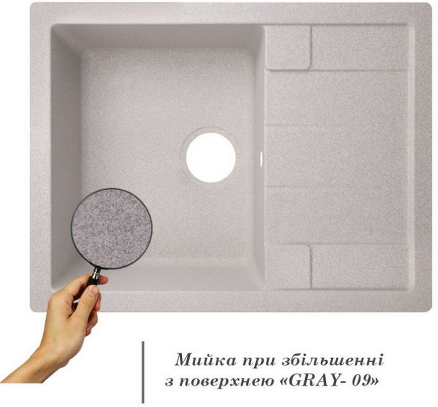 Кухонна мийка LIDZ 650x500/200 GRA-09 (LIDZGRA09650500200) - LIDZGRA09650500200