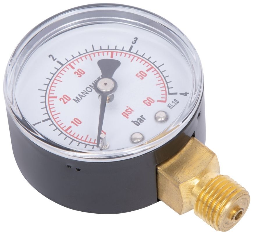 Манометр Thermo Alliance Standart 50 мм латунне нижнє підключення 1/4"ЗР 0-4 бар SD1704B