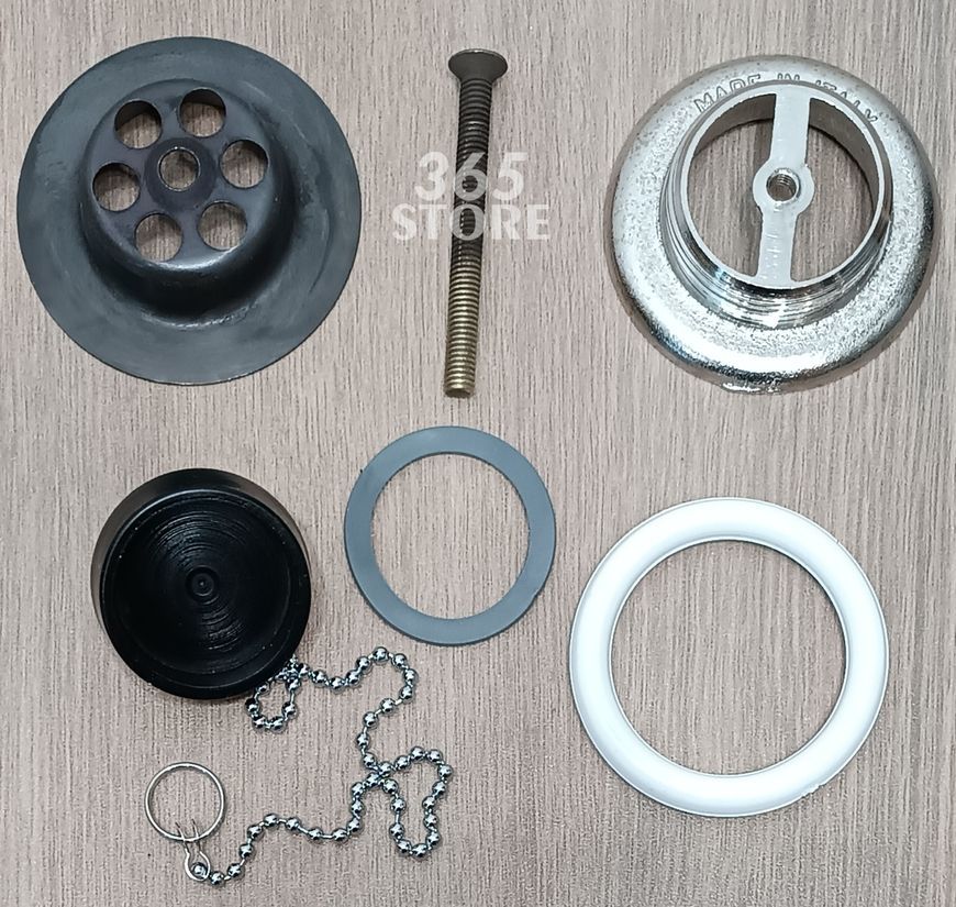 Злив McALPINE до умивальника 1 1/4&Prime; x 65 мм з решіткою, корком та ланцюжком 255AB бронза - 255AB