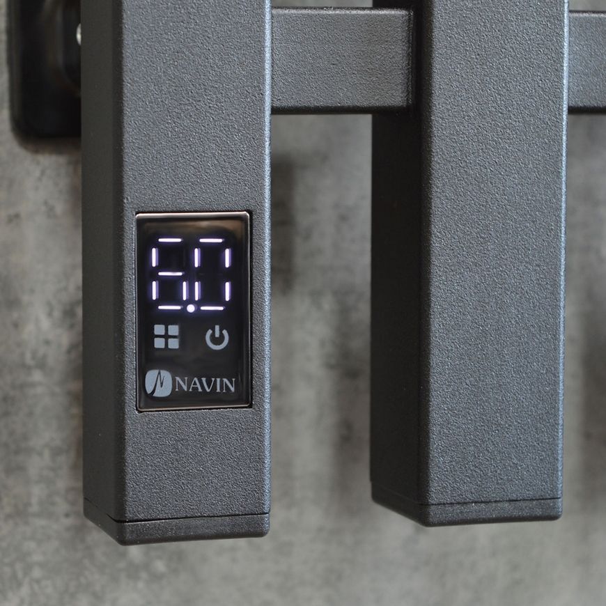 Полотенцесушитель электрический NAVIN Levante 450х1400 Sensor правый 12-257053-4514 черный муар - 12-257053-4514