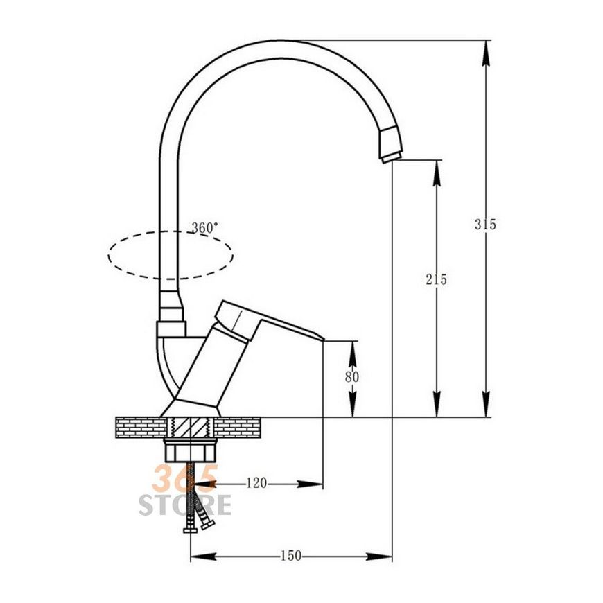 Смеситель для мойки POTATO P5130-6 - POTP51306