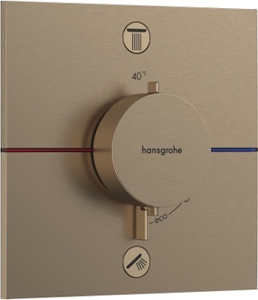 Термостат прихованого монтажу HANSGROHE ShowerSelect Comfort E на 2 функції Brushed Bronze 15572140 бронза - 15572140