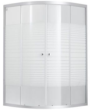 Душова кабіна LIDZ WIEŻA 80x80 SC80x80.SAT.MID.L, скло Linie 4 мм без піддону - LWISC8080SATMIDL2