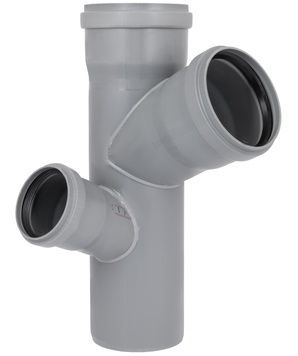 Хрестовина двоплощинна каналізаційна Ostendorf-OSMA HT-System PLUS d110/110/110/75&times;67&deg; (Л) SD00057596