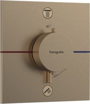 Термостат прихованого монтажу HANSGROHE ShowerSelect Comfort E на 2 функції Brushed Bronze 15572140 бронза - 15572140