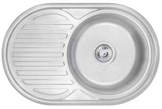 Кухонна мийка LIDZ 7750 Satin 0,6 мм (160) - LIDZ775006SAT