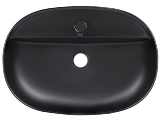 Раковина-чаша Qtap Scorpio накладна овальна 600x400x120 Matt black QT142203MBMBN - QT142203MBMBN