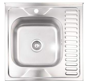 Кухонна мийка LIDZ 6060-L Decor 0,8 мм (180) - LIDZ6060LDEC08