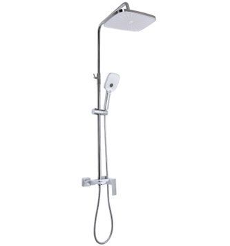 Душевая система Qtap Gemini на три потребителя (с изливом) Chrome/White QTGEM111CRW45687 - QTGEM111CRW45687