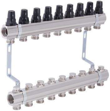 Колектор латунний SD FORTE 1" на 9 виходів SF002W9 - SF002W9