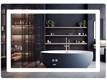 Дзеркало Lidz Kubis KU2 1200х800 мм з LED-підсвічуванням Touch, з антизапотіванням, з димером, рег. яскравості LDKUB120080049007