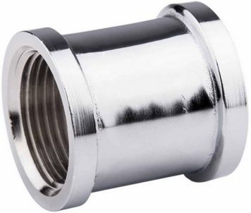 Муфта латунна SD Forte 1/2"х1/2" рівнопрохідна хромована SF356H15