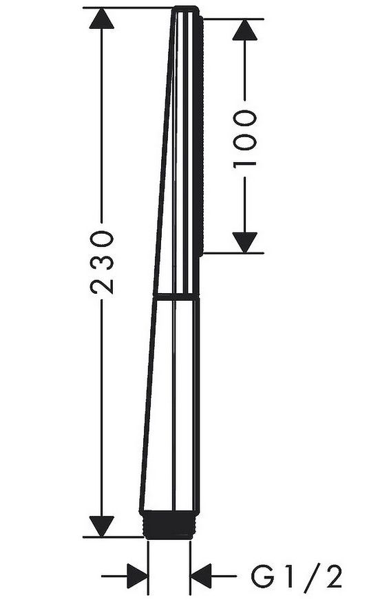 Ручний душ HANSGROHE Rainfinity Baton 100 1jet EcoSmart Matt Black 26867670 чорний матовий - 26867670