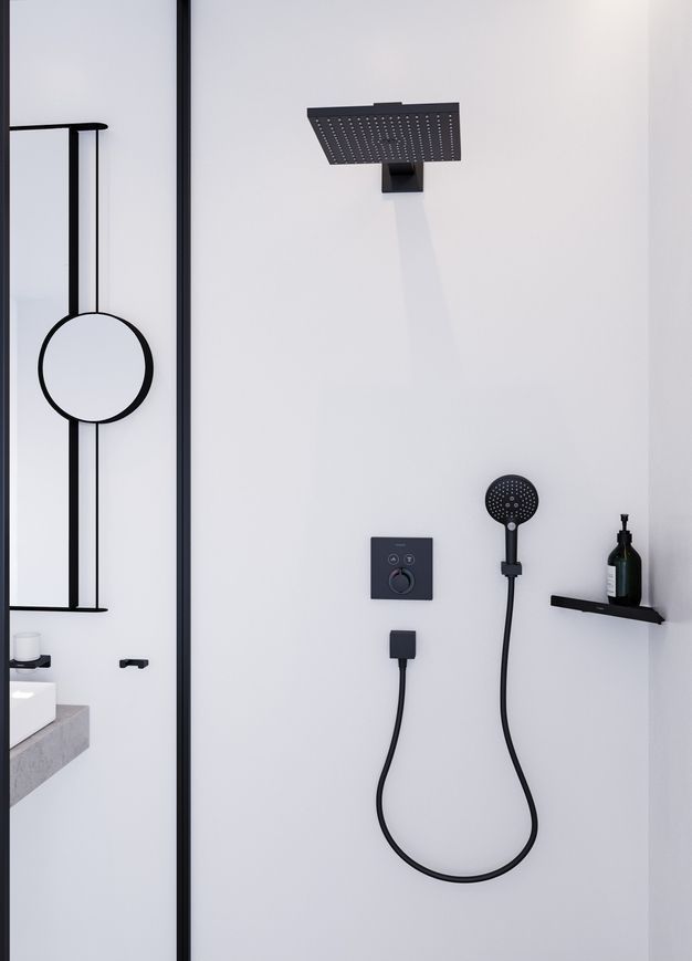 Термостат скрытого монтажа HANSGROHE ShowerSelect на 2 функции Matt Black 15763670 черный матовый - 15763670
