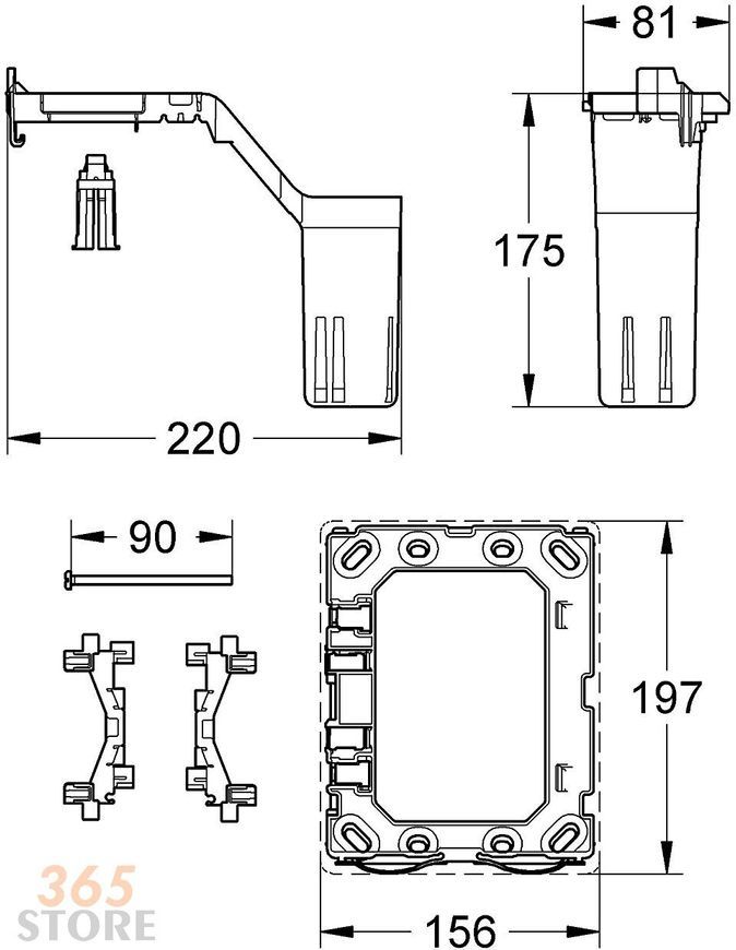 Інсталяція GROHE Rapid SL 38827000 з панеллю зливу 38732000 - 38827000