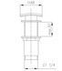 Донный клапан KFA ARMATURA 660-453-00 для умывальника 1 1/4" Cliсk-Claсk квадрат без перелива - 660-453-00 - 2