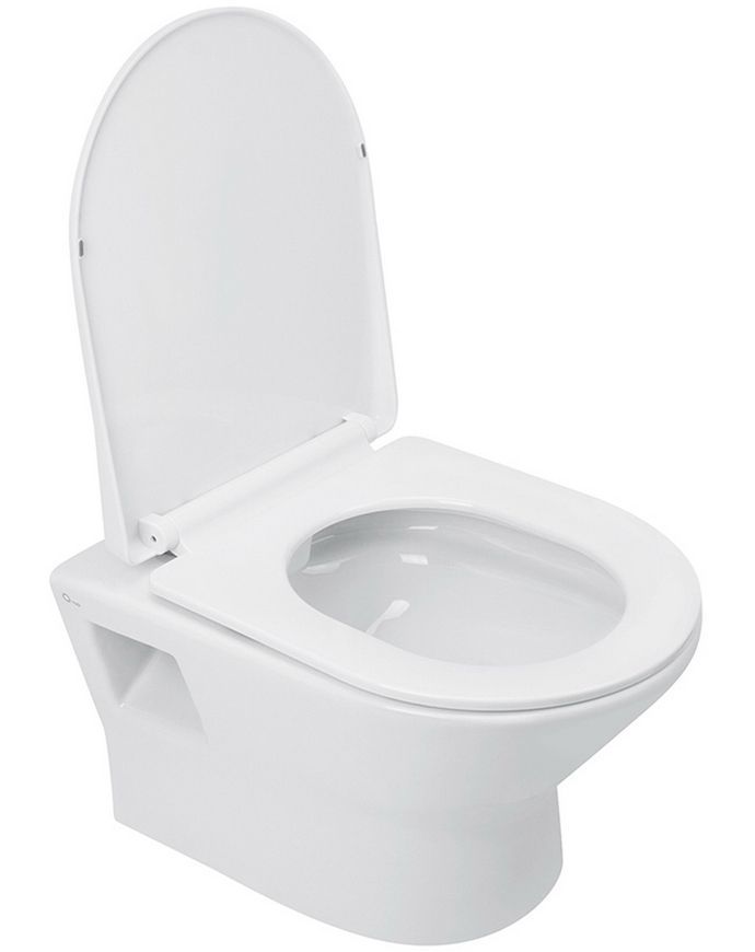 Унитаз подвесной QTAP Lark безободковый с сиденьем Soft-close QT0331159W - QT0331159W