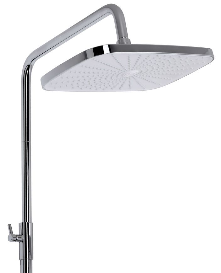 Душова система Qtap Gemini на три споживача (з виливом) Chrome/White QTGEM111CRW45687 - QTGEM111CRW45687